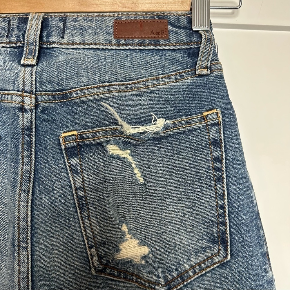 Abercrombie & Fitch Zoe Natural Rise Ankle Straight Jeans 25 0 high waist 90’s - Picture 4 of 8